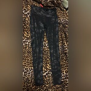 Spanx black army print leggings. Like New. Only worn once
